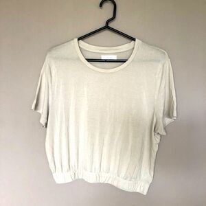 Oak + fort cropped knit top M